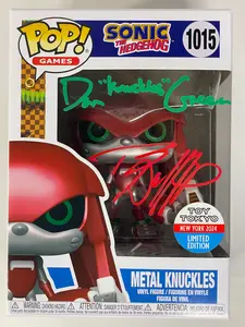 Pop Games Sonic The Hedgehog Metal Knuckles #1015 Signed by Dan Green & Brian Drummond