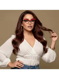 2026 Trendy Oversized Eyeglass Frames for Women Non Prescription Blue Light Blocking Glasses Hip Hop Party Costume Sunglasses Fashionable Round Rimless Style Unisex Cool Streetwear Accessory
