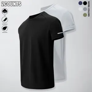 Men's 2-Pack Ultra-Lightweight Quick-Dry Sports T-Shirt - Breathable, Lightweight Top for Gym Workouts, Training, Running & Fitness Center Sessions