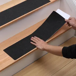 12-Pack Non-Slip Outdoor Stair Treads - Anti Slip 6" X 24" Grip Tape Adhesive Strips - Heavy Duty Traction for Steps, Staircase, Deck