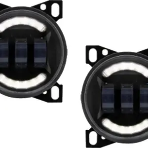 KENWORTH T660 & PETERBILT 579/587 Fog Lights Blackout Pair Set with 6 High Power CREE LEDs 800 Lumens DOT & SAE Approved Aluminum Housing Plug-in Design