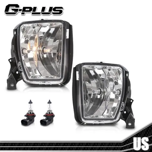 G-PLUS Fog Lights for 2013-2018 Dodge Ram 1500 OE Style Clear Lens Halogen Fog Light Assembly
