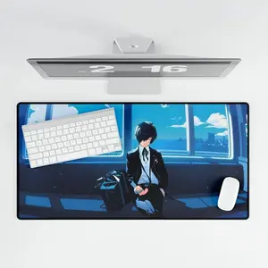 Persona 3 Protagonist Mouse Pad, Makoto Yuki Anime Desk Mat, Large Gaming Mousepad, SEES Themed Decor, JRPG Gamer Gift