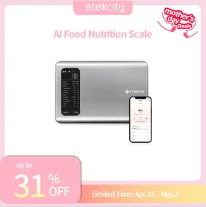 Etekcity ESN00 AI Smart Food Scale | 19 Nutrient Facts Auto Scan | Digital Calorie Counter for Meal Prep & Fitness | Compact Stainless Design mothersdaygift