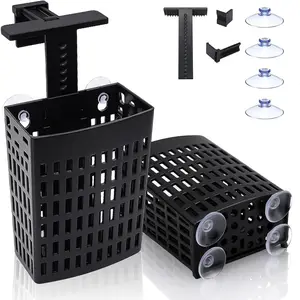 2 PCS Upgraded Aquarium Plant Holder, Adjustable Thickness Height with 2 Extension Hooks and 2 Suction Cups for Fish Tank Aquaponic Cultivation