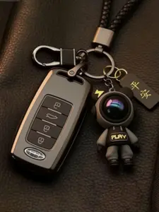 Thunder Bear Design Keychain, Cute Fashionable Car Keys Accessory, Unisex Cartoon Pendant for Bags & Cars, Trendy Key Holder, Stylish Keychain