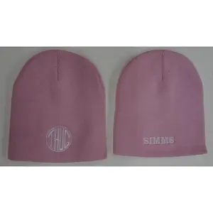 THUG SIMMS White Logo Beanie -Pink