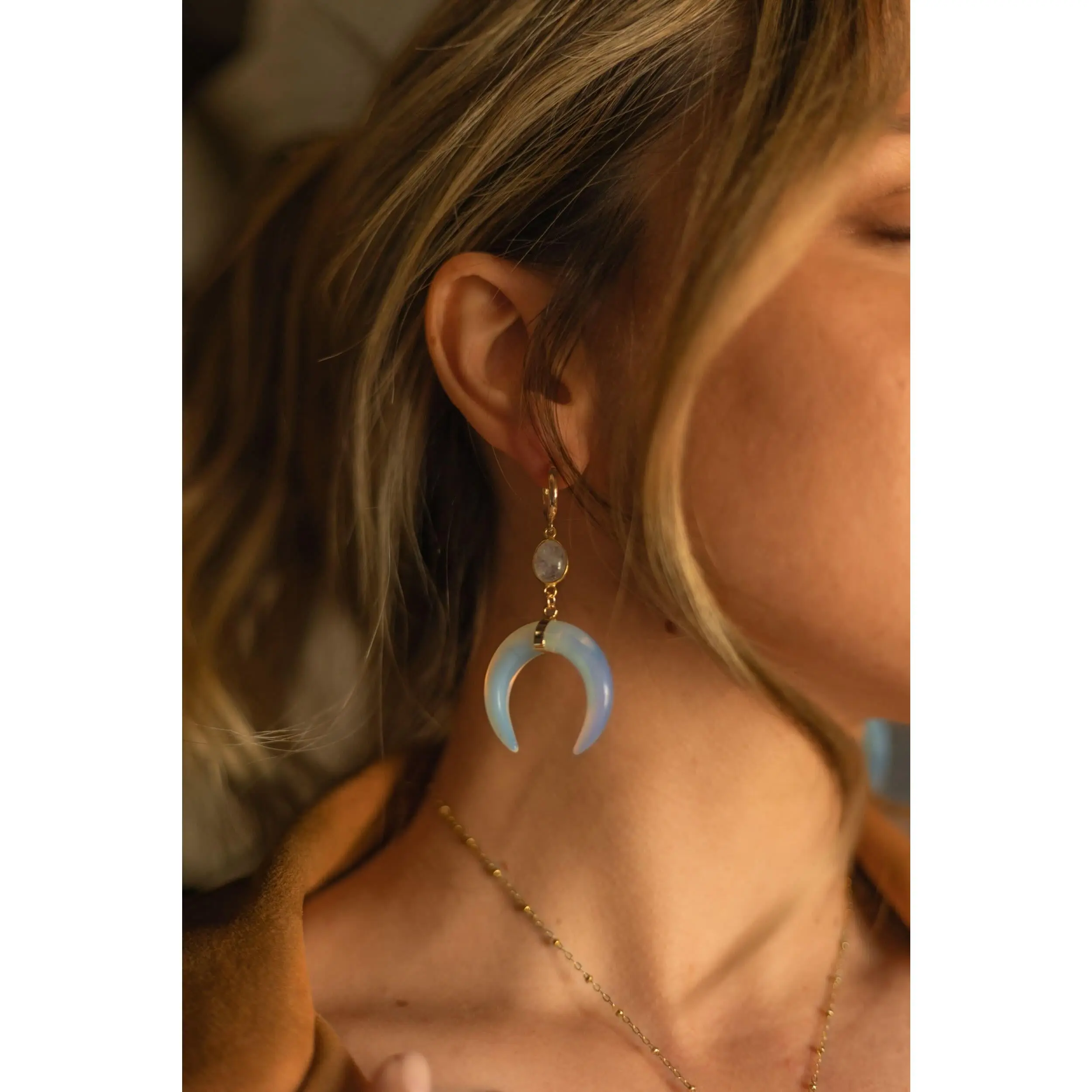 Inner Peace Opalite & Moonstone Earrings