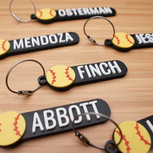 Personalized Softball Keychain - Great for Bags, Keys, & Bottles