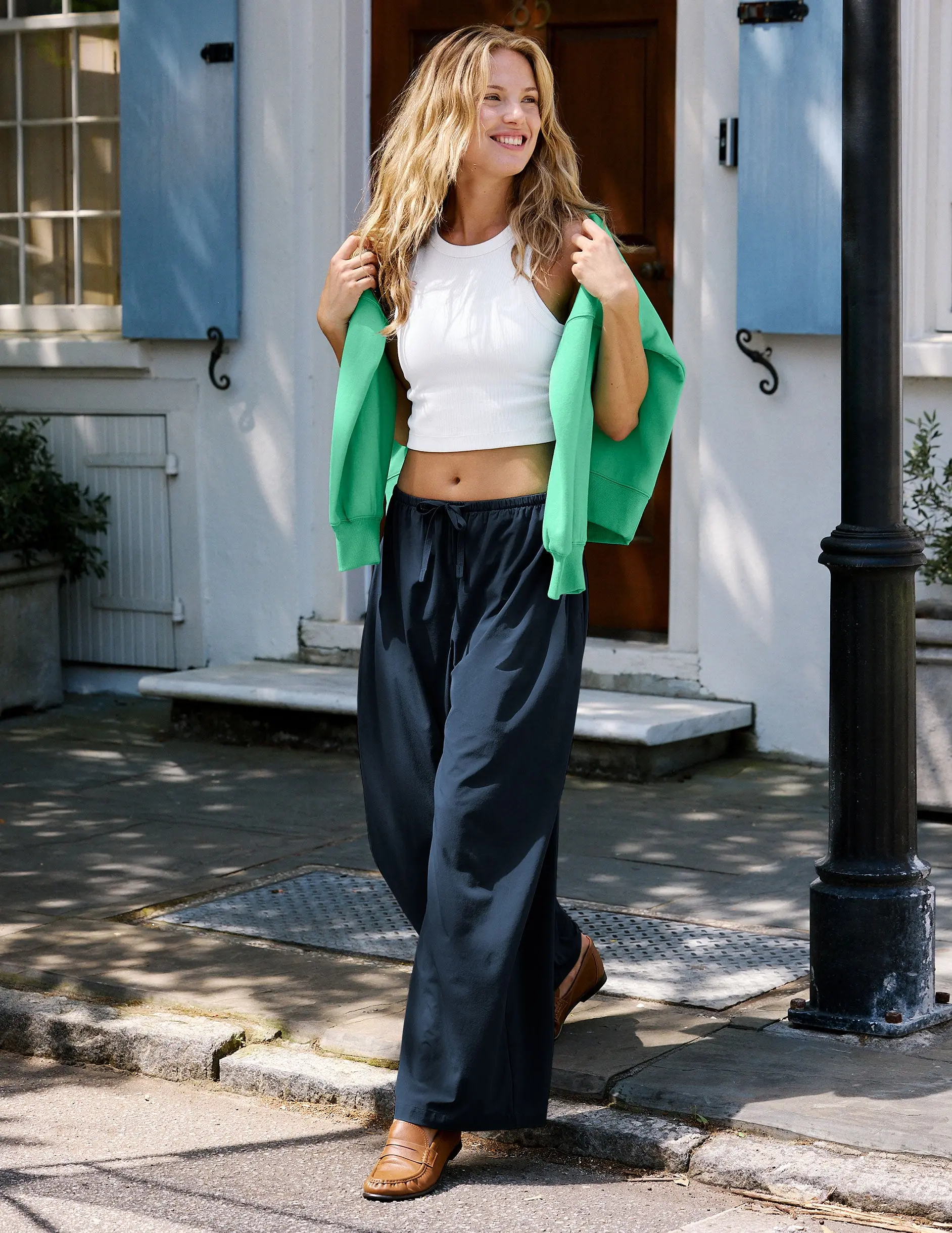 Solstice Drawstring Wide Leg Pant 31"
