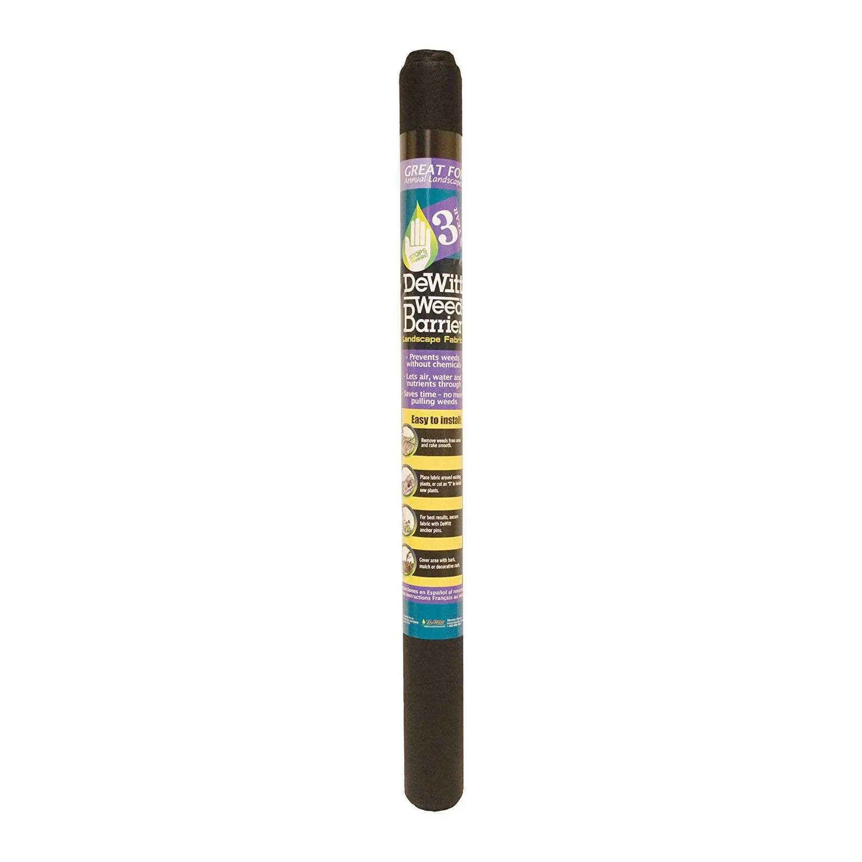 DeWitt 3 Year 3 x 50 Feet 1 Ounce Landscape Fabric Home and Pro Weed Barrier DeWitt 3 Year 3 x 50 Feet 1 Ounce Landscape Fabric Home and Pro Weed Barrier