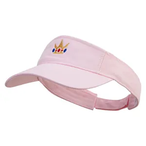 Mario Princess Crown Embroidered Pro Style Cotton Twill Washed Visor