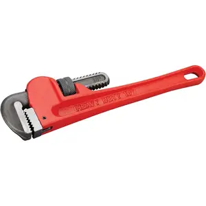 10" Heavy Duty Straight Pipe Wrench – Adjustable Plumbing Wrench for Pipe Repair & Maintenance