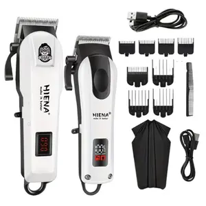 Hiena Professional Hair Cutting Kit, Two-Piece Kit, Rechargeable Hair Clipper, Multi-Function LED Display Trimmer, LED Display Beard Trimmer, Hyn-241 Model
