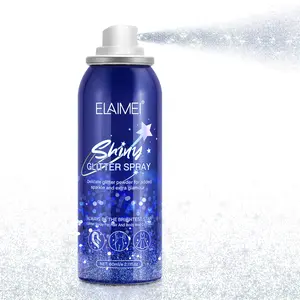Elaimei Glitter Spray for Skin, Hair&Body, Quick Dry, Waterproof and Long-Lasting, Body Shiny Spray Holographic Liquid Glitter