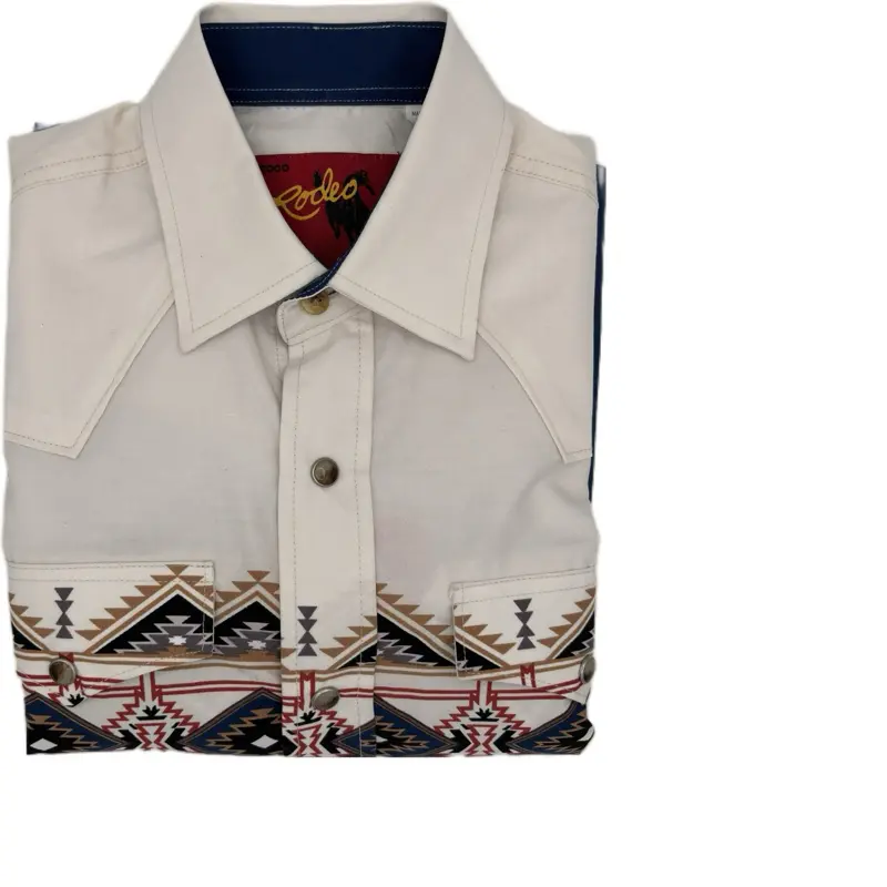 Rodeo Clothing Men’s Western Pearl Snap Print