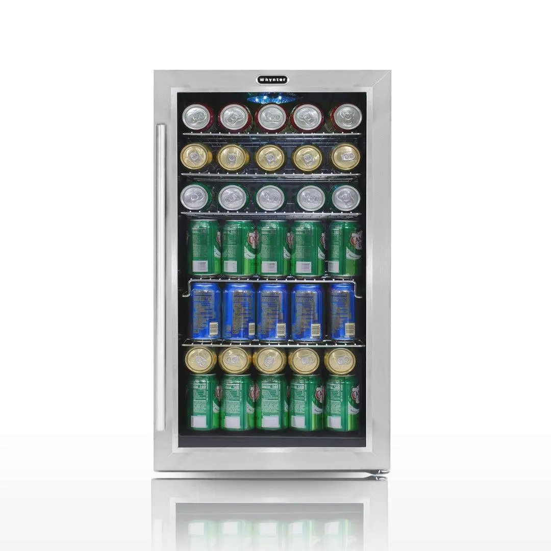Whynter 127-Can Beverage Fridge, Stainless | BR-130SB