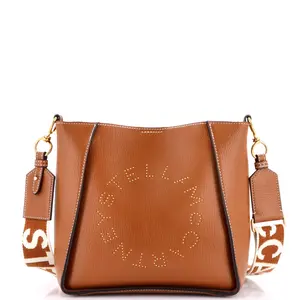 Pre-owned Stella McCartney material Messenger Bags Logo Crossbody Bag Perforated Faux Leather Mini by Rebag