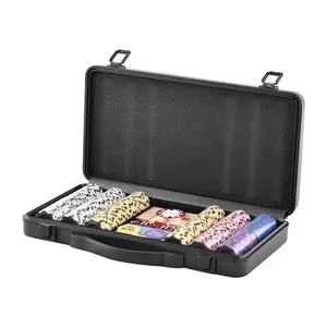 Spring new arrivals Poker Chip Set, 300-Piece Poker Set, Complete Poker Playing Game Set with Carrying Case, Heavyweight 14 Gram Casino Clay Chips, Cards, Buttons and Dices, for Texas Hold'em, Blackjack, Gambling