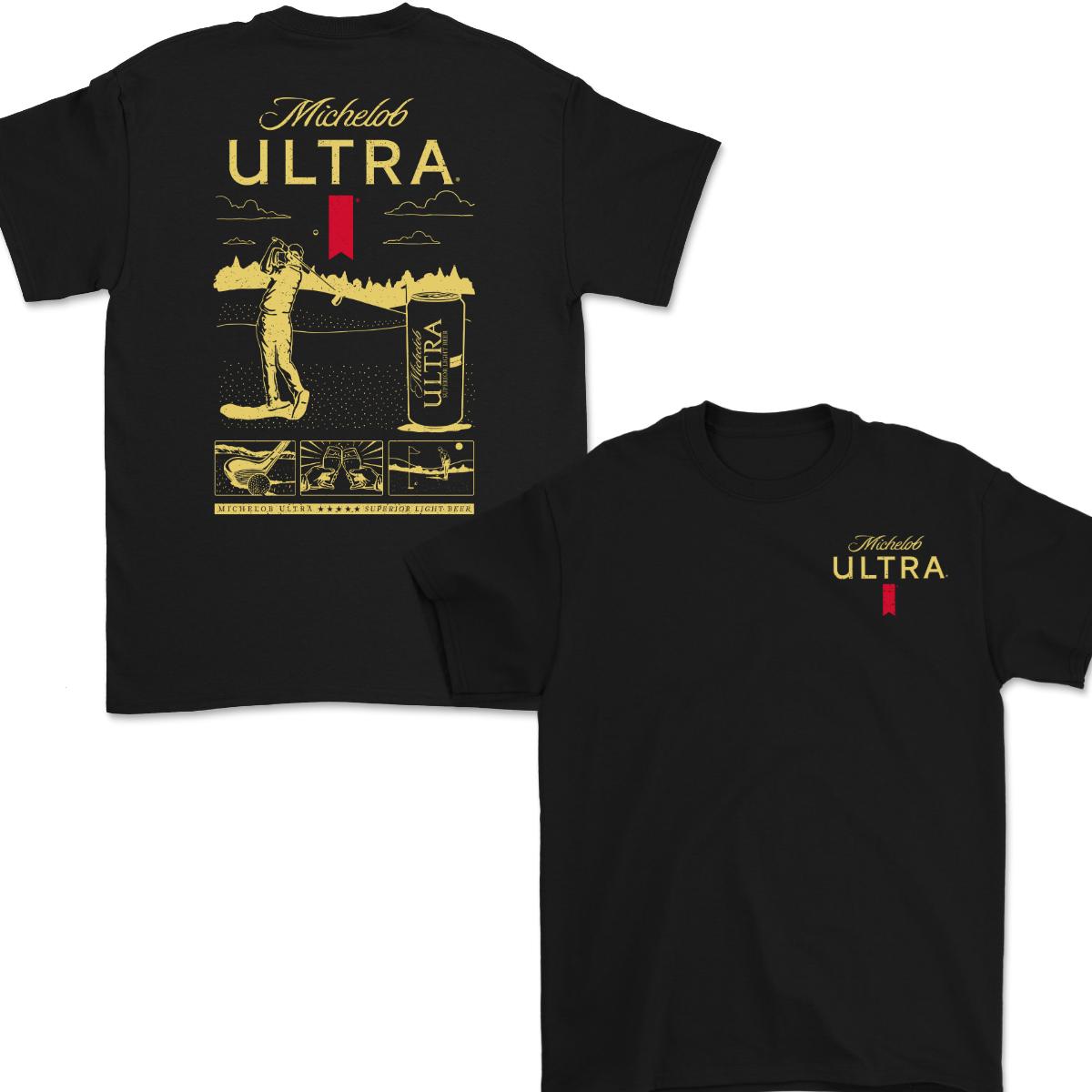 Michelob Ultra Golf Swing T-shirt,Funny Golfer Drinking Beer Tee,Summer Golf Shirt,Trendy Cotton Shirt, Perfect Gift for Beer and Golf Enthusiasts,golf party shirt|men's t shirts|men gifts|golf gifts|golfer gifts for men