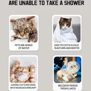 300ML Dry Wash Foam Pet Daily Use, Dog Cat Universal Stain Removal Scented No Rinse Shampoo, Spray Form Pet Care