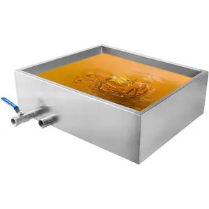 Garvee 24x24 Inch Maple Syrup Evaporator Pan, Commercial Grade 304 Stainless Steel Sap Boiling Pan with Draw-Off Valve & NPT Ports, for Making Syrup, Jam, Large Batch Cooking