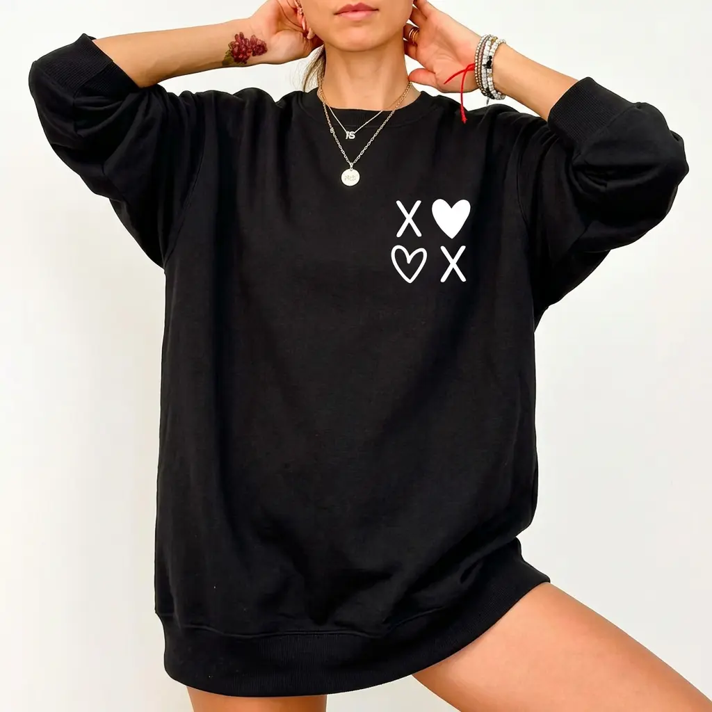 Valentine Shirt, Valentine Sweatshirt, Valentine Day Shirt for Teachers, xoxo Sweater, Valentines Day Gift For Her, Valentine Clothing - LORA ATCHER Casual Breathable