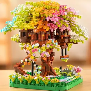 Rainbow Tree House Building Blocks, Creative Assembly Toy, Abs Material, Vibrant Colors, Educational Model, Perfect Gift for Christmas, Birthday, New Year
