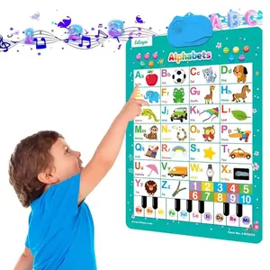 English Scene Sound Early Education Wall Chart, Preschool Alphabet Tool, Interactive Point-And-Read Functionality, Ideal for Language Learning, Learning Materials