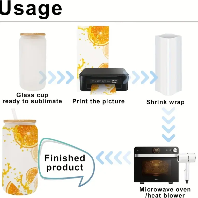 xv 8pcs, Sublimation Glass Tumbler, 16oz Frosted Blanks Sublimation Beer Can Glass With Bamboo Lids And Straws, Sublimation Glass Cans For Iced Beer, Juice, Soda, Iced Coffee, Drinks hb