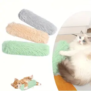 3PCS Soft Plush Pet Pillow Cat Toys Pillows with Wrinkled Sound Cat Toy Fun Interactive Pet Herb Toy Cat Tooth Cleaning Toy Soft Multi-color Pet Toys Bite Interactive Pillow Long-haired Plush Cat Toy