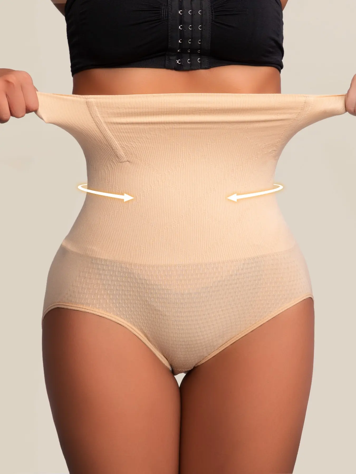 Seamless High Waist Compression Shaping Panties Slimming Tummy Control Waist Trainer Body Shaper Shorts Bottoms Firm Control Shapewear For Women Underwear Women's Underwear Sheath Flat Belly Woman Lingerie Briefs Butt Lifter Chic Everyday
