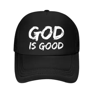 Bold Christian Worship Quote Men's Church Saying God is Good Baseball Cap