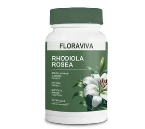 Floraviva Rhodiola Rosea 500mg Capsules for Stress Relief Energy Boost Focus Mood Support Premium Adaptogen Supplement