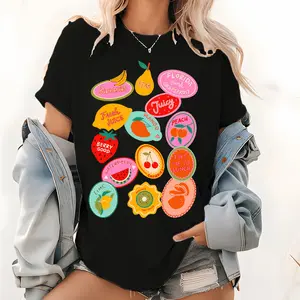 WC924Q Men's Juicy & Fresh Fruit Stripe T-Shirt - Cozy Summer Vibe Top