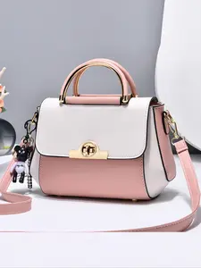 Women's Fashionable Patchwork Color Handbag, Casual Versatile Shoulder Bag for Daily Used, Trendy All-match Commuter Bag, Casual Trendy Purses, Handheld Bag