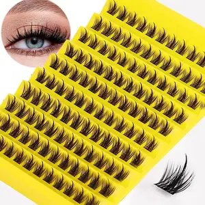 120 Pcs Eyelash Clusters Single Lashes Individual Lash Clusters Volume Lash Clusters Wispy Cluster Natural Look Comic Eyelash Clusters DIY Home Eyelash Extension Cosmetic False Lashes Individual False Eyelashes Wispy Lash Extensions