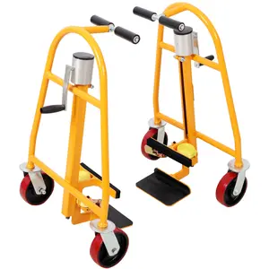 2-piece furniture and Flat noodles carrier, heavy furniture carrier, industrial machinery carrier, mechanical equipment handling trolley, used for safe transportation of cabinets, furniture and Flat noodles, yellow