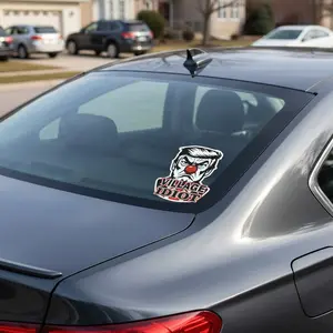 Village Idiot Vinyl Decal – Hilarious Anti-Orange Car Window Sticker