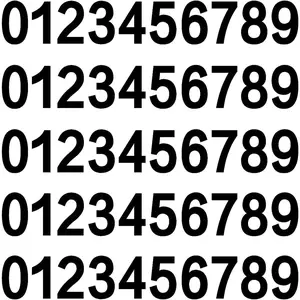 5 Sets 4 inch Mailbox Numbers Sticker 0-9 Decal  Cut Classic Style Vinyl  Number Self Adhesive for Signs, Door, , , Home, Address Number (Black)
