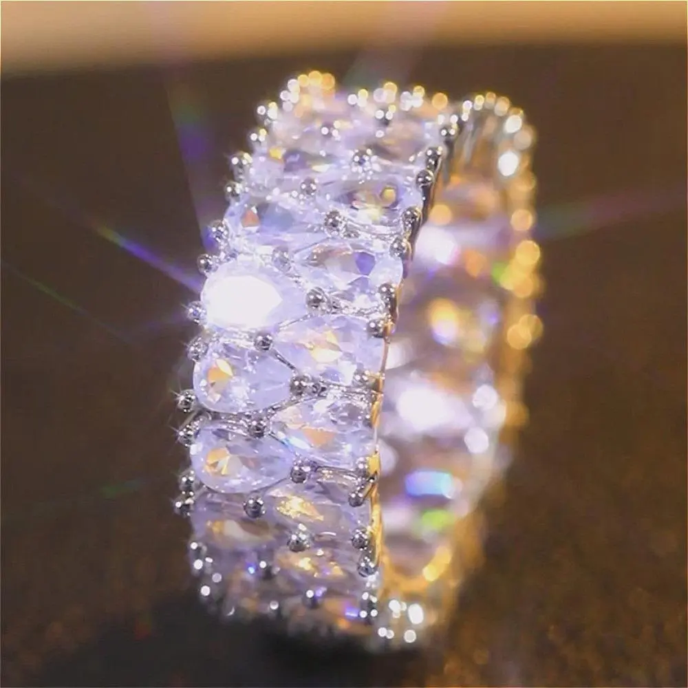 Custom  Eternity Ring for Him & Her | Sparkling Statement Ring  Bride  Engagement Promise Wedding Anniversary Birthstone Ring Daily/Party Year/Valentine’s Gift