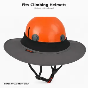 "BARHAR Helmet Sun Shade Attachment for Climbing Helmets, 360° Wide Brim Outdoor Helmet Cover, Lightweight Reversible Detachable Shade for Outdoor Work, Safety Gear, Work Gloves"