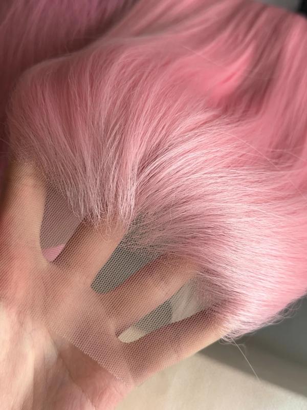 Light Pink Wig for Women 13x4 Lace Front Wig 26inch Long Straight Synthetic Wigs Soft Natural Heat-resistant Fiber Cosplay Wig Synthetic Hair