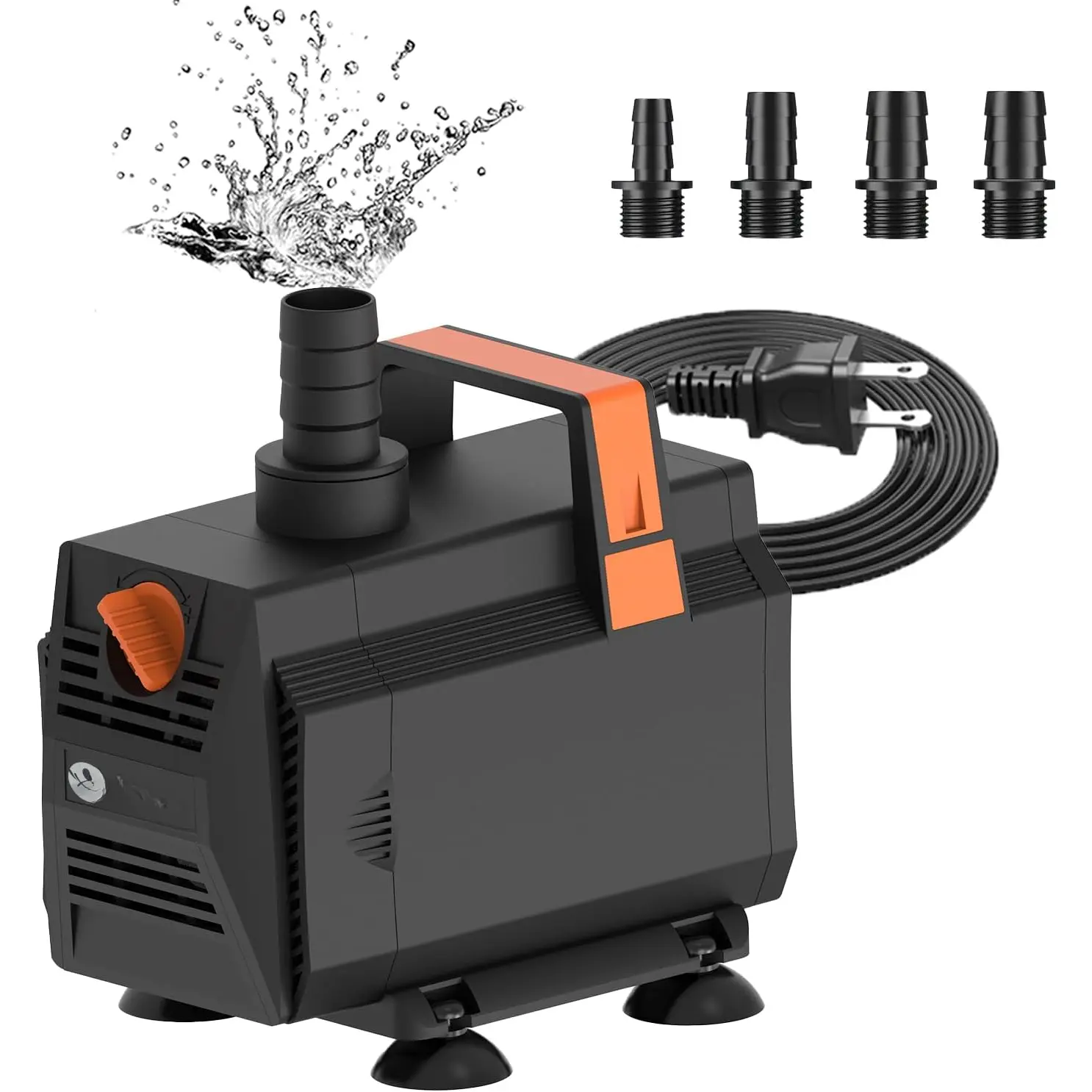 600GPH Aquarium Water Pumps (2270L/H, 35W) Fountain Pump Pond Pump Submersible Water Pump with Flow Control for Fountain, Waterfall, Statuary, Filtration, Water feature, Hydroponics