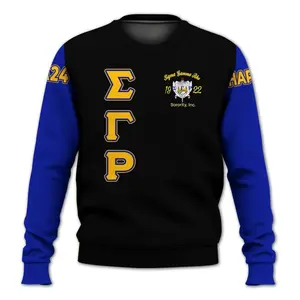 Ireishprint Sigma Gamma Rho Custom Chapter Shirt, Royal Blue Sleeves Style 1922 Sorority Sweatshirt
