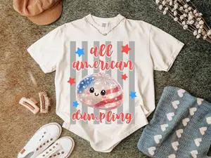 Comfort Color All American Dumpling , American Dumpling , Funny 4th of july design , 4th of July Kids