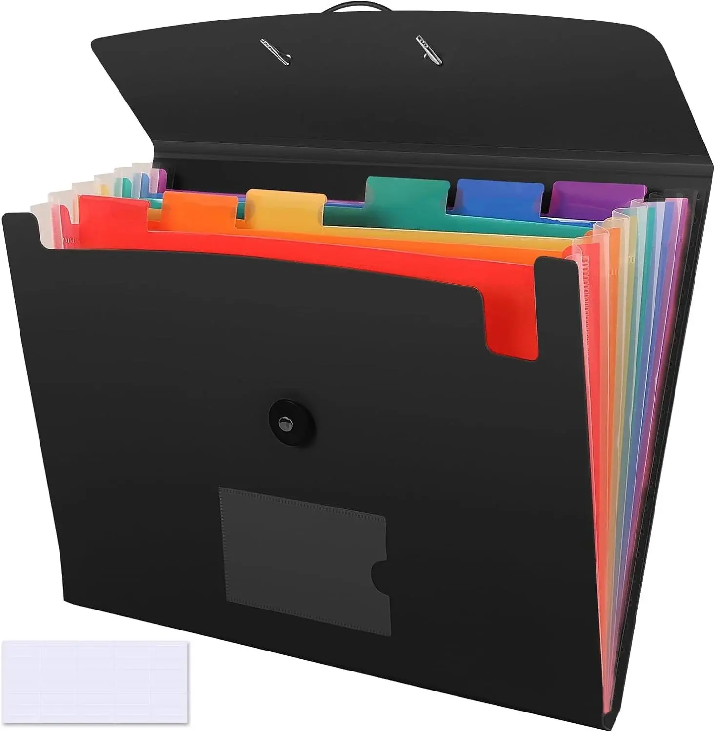 7 Pocket Accordian File Folders, Expanding File Folder A4 Letter Size Paper Portable Document Organizer