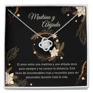 Godmother Necklace, Madrina Ahijada Collar Spanish Godmother Gift Sweet Goddaughter Keepsake Madrina Custom Necklace