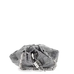 Pre-owned GIVENCHY Crystal, Satin Shoulder Bags Kenny Shoulder Bag Crystal Embellished Satin Mini by Rebag