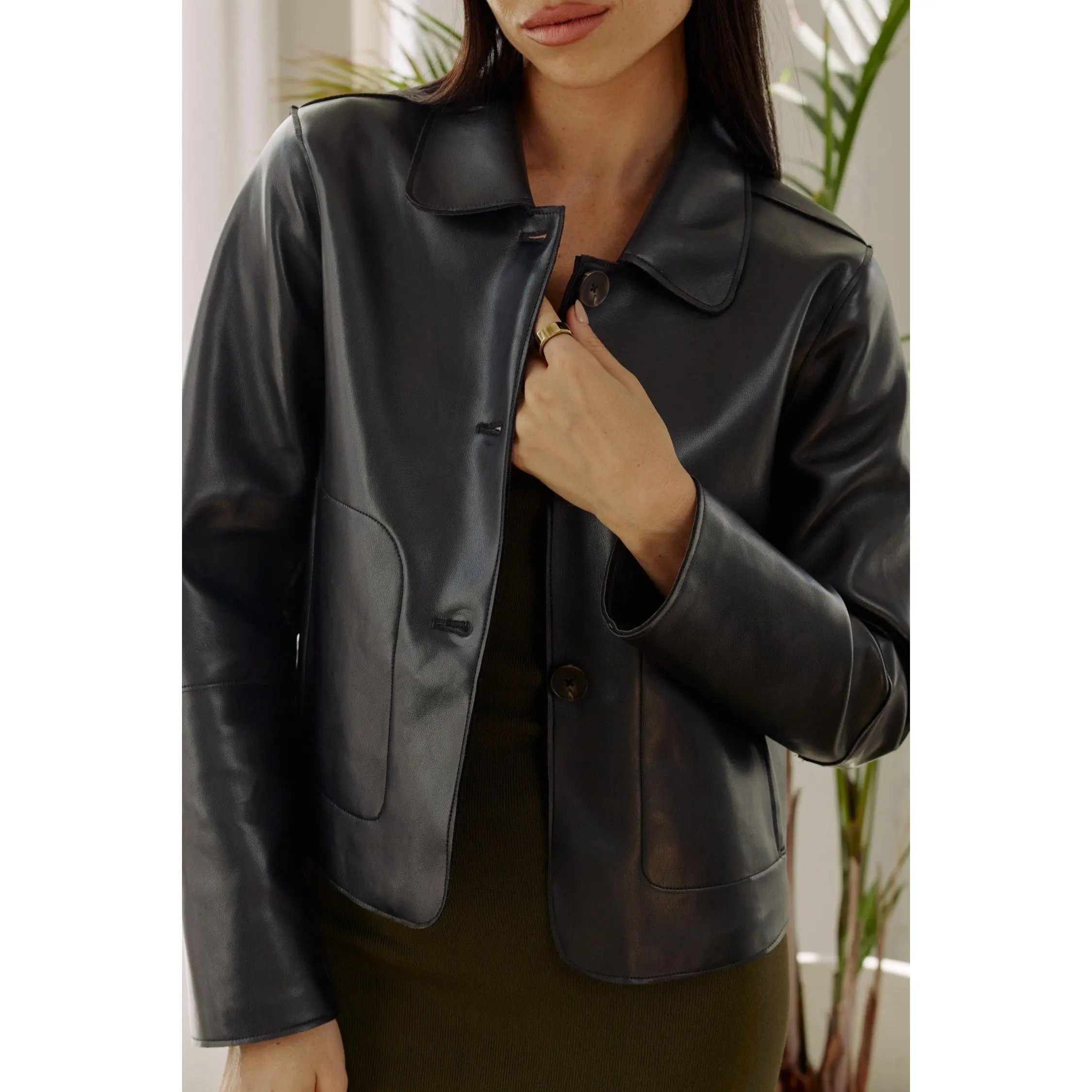 Nicolette Vegan Leather Jacket